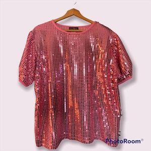 Amazing Vintage Pink Sequin Tunic